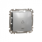 Sedna Design, Przycisk "dzwonek" z podświetleniem, srebrne aluminium - SCHNEIDER ELECTRIC - SDD113131L