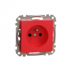 Sedna Design, Gniazdo 2P+PE z przesłonami, czerwone - SCHNEIDER ELECTRIC - SDD115011
