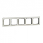 Sedna Elements, Ramka 5-krotna, szkło białe - SCHNEIDER ELECTRIC - SDD360805