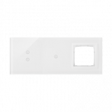 Panel dotykowy S54 Touch, 3 moduły, 2 pola dotykowe pionowe + 1 pola dotykowe + 1 otwór na osprzęt S54, biała perła - KONTAKT SIMON - DSTR3310/70