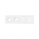 Panel 4-krotny: 2 gniazda + HDMI + USB + TV/SAT+ RJ45; biały mat - KONTAKT SIMON - 10020406-230