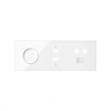 Panel 3-krotny: 1 gniazdo + 1 HDMI + 1 USB + 1 TV + 1 RJ45; czarny - KONTAKT SIMON - 10020317-138
