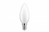 ŹRÓDŁO SWIATŁA LED E14 C35 4W 400lm 3000K WW ŚWIECZKA SZKLANA BAŃKA FILAMENT MLECZNY - GTV - LD-C35FL4M-30