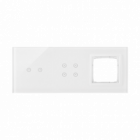 PANEL DOTYKOWY S54 TOUCH, 3 MODUŁY, 2 POLA DOTYKOWE POZIOME + 4 POLA DOTYKOWE + 1 OTWÓR NA OSPRZĘT S54, BIAŁA PERŁA - KONTAKT SIMON - DSTR3240/70