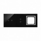PANEL DOTYKOWY S54 TOUCH, 3 MODUŁY, 2 POLA DOTYKOWE POZIOME + 2 POLA DOTYKOWE PIONOWE + 1 OTWÓR NA OSPRZĘT S54, KSIĘŻYCOWA LAWA - KONTAKT SIMON - DSTR3230/74