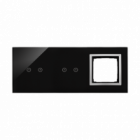 PANEL DOTYKOWY S54 TOUCH, 3 MODUŁY, 2 POLA DOTYKOWE POZIOME + 2 POLA DOTYKOWE POZIOME + 1 OTWÓR NA OSPRZĘT S54, KSIĘŻYCOWA LAWA - KONTAKT SIMON - DSTR3220/74
