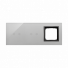 PANEL DOTYKOWY S54 TOUCH, 3 MODUŁY, 2 POLA DOTYKOWE POZIOME + 2 POLA DOTYKOWE POZIOME + 1 OTWÓR NA OSPRZĘT S54, BURZOWA CHMURA - KONTAKT SIMON - DSTR3220/72