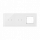 PANEL DOTYKOWY S54 TOUCH, 3 MODUŁY, 2 POLA DOTYKOWE POZIOME + 2 POLA DOTYKOWE POZIOME + 1 OTWÓR NA OSPRZĘT S54, BIAŁA PERŁA - KONTAKT SIMON - DSTR3220/70