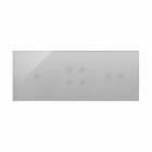 PANEL DOTYKOWY S54 TOUCH, 3 MODUŁY, 1 POLE DOTYKOWE + 4 POLE DOTYKOWE + 2 POLA DOTYKOWE POZIOME, SREBRNA MGŁA - KONTAKT SIMON - DSTR3142/71