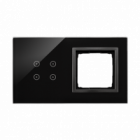PANEL DOTYKOWY S54 TOUCH, 2 MODUŁY, 4 POLA DOTYKOWE + 1 OTWÓR NA OSPRZĘT S54, ZASTYGŁA LAWA - KONTAKT SIMON - DSTR240/73