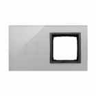 PANEL DOTYKOWY S54 TOUCH, 2 MODUŁY, 4 POLA DOTYKOWE + 1 OTWÓR NA OSPRZĘT S54, BURZOWA CHMURA - KONTAKT SIMON - DSTR240/72