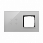 PANEL DOTYKOWY S54 TOUCH, 2 MODUŁY, 4 POLA DOTYKOWE + 1 OTWÓR NA OSPRZĘT S54, SREBRNA MGŁA - KONTAKT SIMON - DSTR240/71