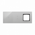 PANEL DOTYKOWY S54 TOUCH, 3 MODUŁY, 1 POLE DOTYKOWE + 2 POLA DOTYKOWE PIONOWE + 1 OTWÓR NA OSPRZĘT S54, SREBRNA MGŁA - KONTAKT SIMON - DSTR3130/71