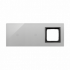 PANEL DOTYKOWY S54 TOUCH, 3 MODUŁY, 1 POLE DOTYKOWE + 1 POLE DOTYKOWE, + 1 OTWÓR NA OSPRZĘT S54, BURZOWA CHMURA - KONTAKT SIMON - DSTR3110/72