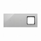 PANEL DOTYKOWY S54 TOUCH, 3 MODUŁY, 1 POLE DOTYKOWE + 1 POLE DOTYKOWE, + 1 OTWÓR NA OSPRZĘT S54, SREBRNA MGŁA - KONTAKT SIMON - DSTR3110/71