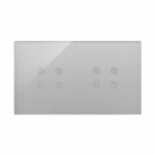 PANEL DOTYKOWY S54 TOUCH, 2 MODUŁY, 4 POLA DOTYKOWE, + 4 POLA DOTYKOWE, SREBRNA MGŁA - KONTAKT SIMON - DSTR244/71