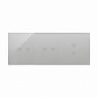 PANEL DOTYKOWY S54 TOUCH, 3 MODUŁY, 2 POLA DOTYKOWE POZIOME + 2 POLE DOTYKOWE POZIOME + 2 POLA DOTYKOWE PIONOWE, SREBRNA MGŁA - KONTAKT SIMON - DSTR3223/71