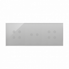 PANEL DOTYKOWY S54 TOUCH, 3 MODUŁY, 4 POLA DOTYKOWE + 2 POLA DOTYKOWE POZIOME + 4 POLA DOTYKOWE, SREBRNA MGŁA - KONTAKT SIMON - DSTR3424/71