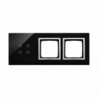PANEL DOTYKOWY S54 TOUCH, 3 MODUŁY, 4 POLA DOTYKOWE + 2 OTWORY NA OSPRZĘTY S54, KSIĘŻYCOWA LAWA - KONTAKT SIMON - DSTR3400/74