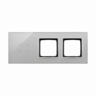 PANEL DOTYKOWY S54 TOUCH, 3 MODUŁY, 4 POLA DOTYKOWE + 2 OTWORY NA OSPRZĘTY S54, SREBRNA MGŁA - KONTAKT SIMON - DSTR3400/71
