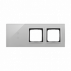 PANEL DOTYKOWY S54 TOUCH, 3 MODUŁY, 2 POLA DOTYKOWE PIONOWE + 2 OTWORY NA OSPRZĘTY S54, SREBRNA MGŁA - KONTAKT SIMON - DSTR3300/71