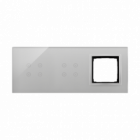 PANEL DOTYKOWY S54 TOUCH, 3 MODUŁY, 4 POLA DOTYKOWE + 4 POLA DOTYKOWE + 1 OTWÓR NA OSPRZĘT S54, SREBRNA MGŁA - KONTAKT SIMON - DSTR3440/71