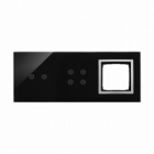 PANEL DOTYKOWY S54 TOUCH, 3 MODUŁY, 2 POLA DOTYKOWE POZIOME + 4 POLA DOTYKOWE + 1 OTWÓR NA OSPRZĘT S54, KSIĘŻYCOWA LAWA - KONTAKT SIMON - DSTR3240/74