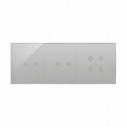 PANEL DOTYKOWY S54 TOUCH, 3 MODUŁY, 2 POLA DOTYKOWE POZIOME + 2 POLA DOTYKOWE POZIOME + 4 POLA DOTYKOWE SREBRNA MGŁA - KONTAKT SIMON - DSTR3224/71
