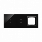 PANEL DOTYKOWY S54 TOUCH, 3 MODUŁY, 2 POLA DOTYKOWE PIONOWE + 2 POLA DOTYKOWE PIONOWE + 1 OTWÓR NA OSPRZĘT S54, ZASTYGŁA LAWA - KONTAKT SIMON - DSTR3330/73