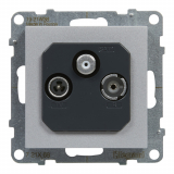 GNIAZDO TV-R-SAT PRZELOTOWE 14 DB ALUMINIUM SUNO - LEGRAND - 721368