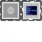Q.x Radio Touch DAB+ z głośnikiem biały aksamit - HAGER - BERKER - 29806089