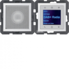 B.x Radio Touch DAB+, Bluetooth z głośnikiem biały mat - HAGER - 30809909