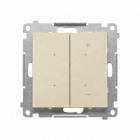 DIMMER – Ściemniacz do LED ściemnialnych, klawiszowy (moduł); Szampański mat Simon 55 - KONTAKT SIMON - TESL1W.01/144