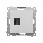 Gniazdo HDMI (moduł); Aluminium mat Simon 55 - KONTAKT SIMON - TGHDMI.01/143