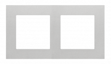 Ramka 2-krotna LINE; Aluminium mat Simon 55 - KONTAKT SIMON - TR2/143