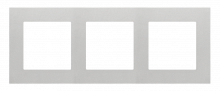 Ramka 3-krotna LINE; Aluminium mat Simon 55 - KONTAKT SIMON - TR3/143