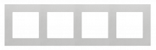 Ramka 4-krotna LINE; Aluminium mat Simon 55 - KONTAKT SIMON - TR4/143