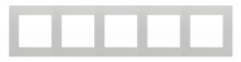 Ramka 5-krotna LINE; Aluminium mat Simon 55 - KONTAKT SIMON - TR5/143