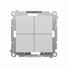CONTROL – Kontroler przyciskowy sterujący bezprzewodowo innymi urządzeniami Simon GO, sterowany smartfonem, (moduł); Aluminium mat Simon 55 - KONTAKT SIMON - TEK1W.01/143
