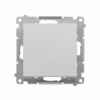 Łącznik schodowy z podświetleniem LED podświetlenie jak w łączniku pojedynczym (moduł) 10 AX, 250 V~, szybkozłącza; Aluminium mat Simon 55 - KONTAKT SIMON - TW6L.01/X/143