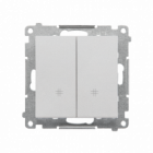 Łącznik krzyżowy podwójny (moduł) 10 AX, 250 V~, szybkozłącza; Aluminium mat Simon 55 - KONTAKT SIMON - TW7/2.01/143