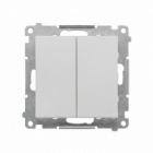 Łącznik krzyżowy podwójny z podświetleniem bez piktogramu (moduł) 10 AX, szybkozłącza; Aluminium mat Simon 55 - KONTAKT SIMON - TW7/2L2.01/X/143