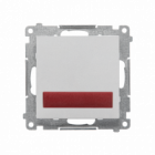 Sygnalizator świetlny LED – światło czerwone (moduł) 230 V~; Aluminium mat Simon 55 - KONTAKT SIMON - TESS2.01/143