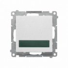 Sygnalizator świetlny LED – światło zielone (moduł) 230 V~; Biały mat Simon 55 - KONTAKT SIMON - TESS3.01/111