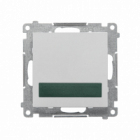 Sygnalizator świetlny LED – światło zielone (moduł) 230 V~; Aluminium mat Simon 55 - KONTAKT SIMON - TESS3.01/143