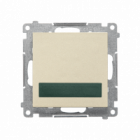 Sygnalizator świetlny LED – światło zielone (moduł) 230 V~; Szampański mat Simon 55 - KONTAKT SIMON - TESS3.01/144