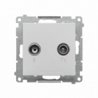 Gniazdo antenowe R-TV zakończeniowe 10 dB do gniazd przelotowych (moduł). 1x Wejście: 5÷862 MHz; Aluminium mat Simon 55 - KONTAKT SIMON - TAZ.01/143