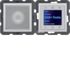 B.x Radio Touch DAB+, Bluetooth z głośnikiem alu mat - HAGER - 30801404