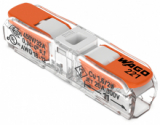 SZYBKOZŁĄCZKA PRZELOTOWA INSTALACYJNA 221 INLINE PRZEZROCZYSTA KOLOR POKRYWY BIAŁY 4MM2  /OPA  60 SZT./ - WAGO - 221-2401