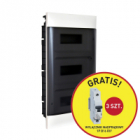 ROZDZIELNIA WNĘKOWA 3X12 650 DRZWI PRZEŹROCZYSTE + 3 SZT RX3 1P B 16A PRACTIBOXS - LEGRAND - 135373P